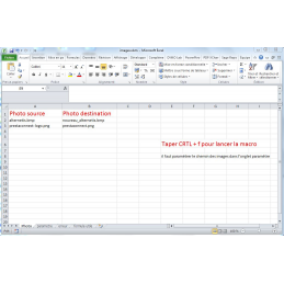 Renommer des images à partir d'un feuille Excel